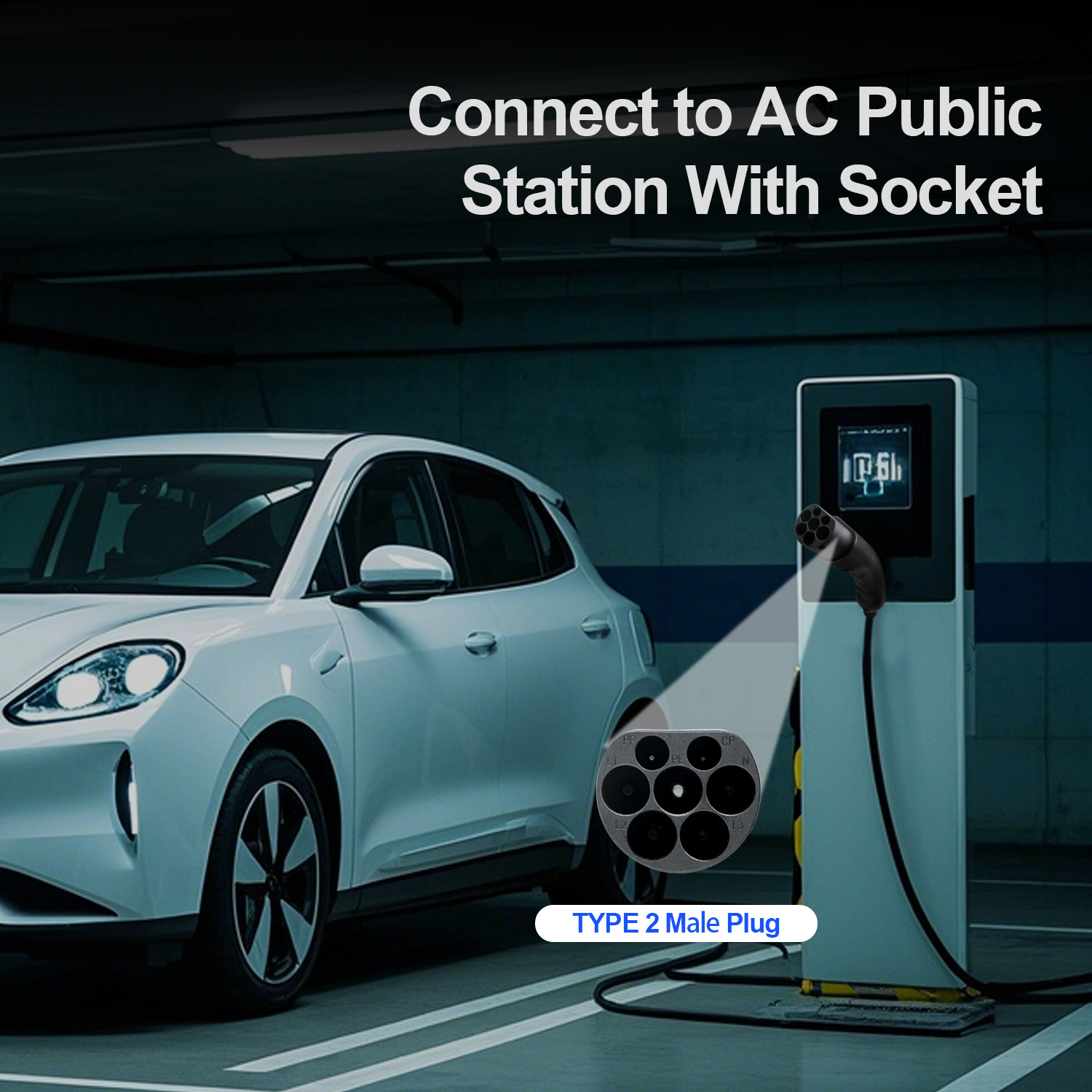 Kolanky EV Plug Type 2 Male  1 - огляд і ціна Ev Charger Type 2 22Kw 32A 3 Phase