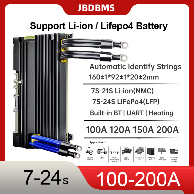 JBD BMS 16S 48V Lifepo4 200A I - огляд і ціна Smart Bms 24S 200A Bluetooth Lifepo4