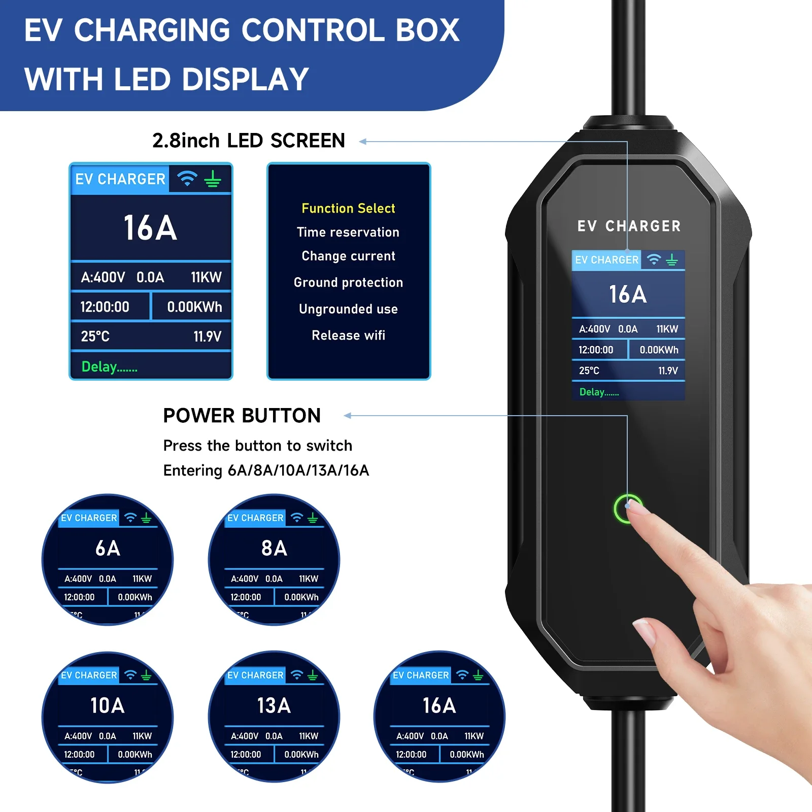 AFEEV Type 2 Portable EV Charg - огляд і ціна Type 2 Portable Ev Charger 11Kw Cee