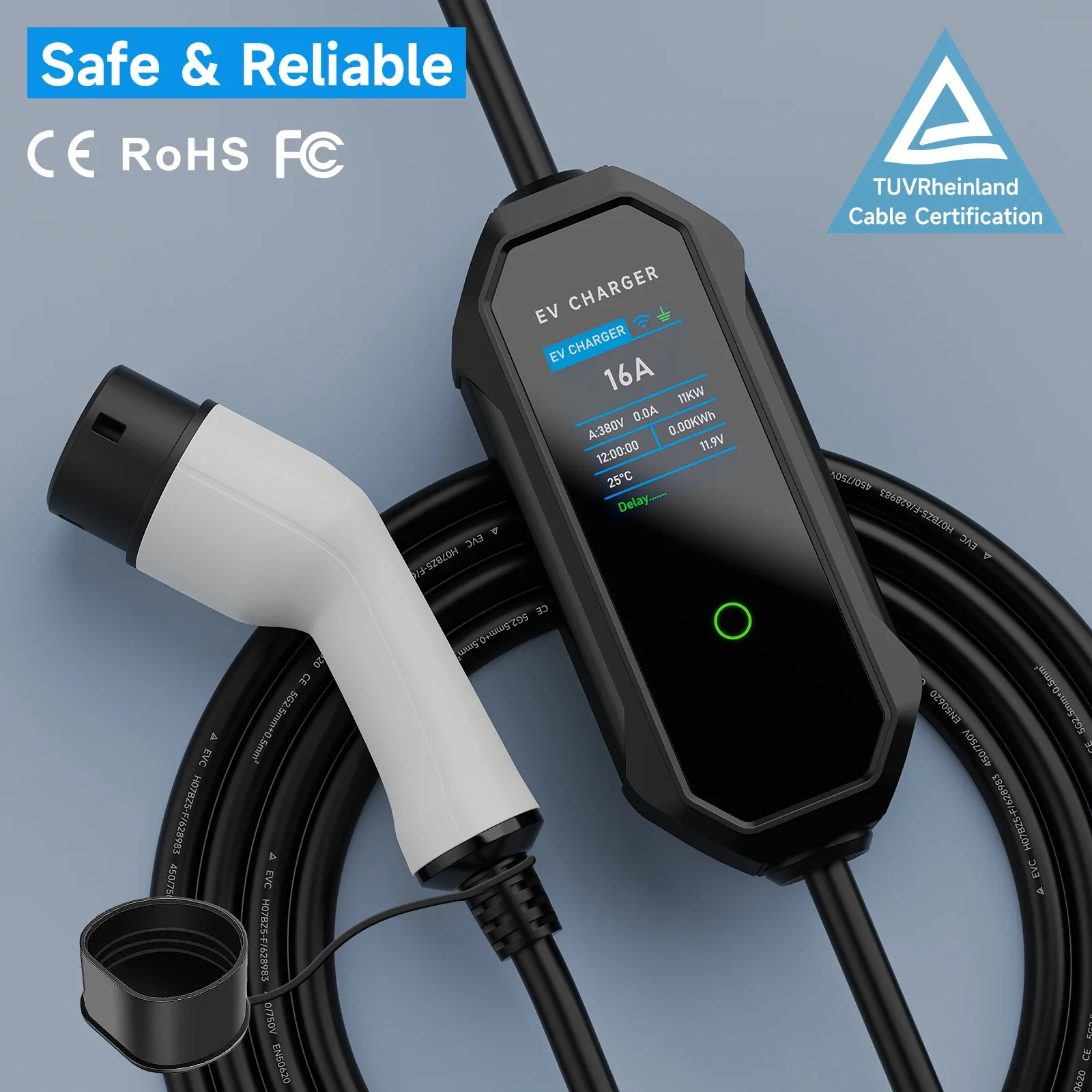 AFEEV Type 2 Portable EV Charg - огляд і ціна Type 2 Portable Ev Charger 11Kw Cee