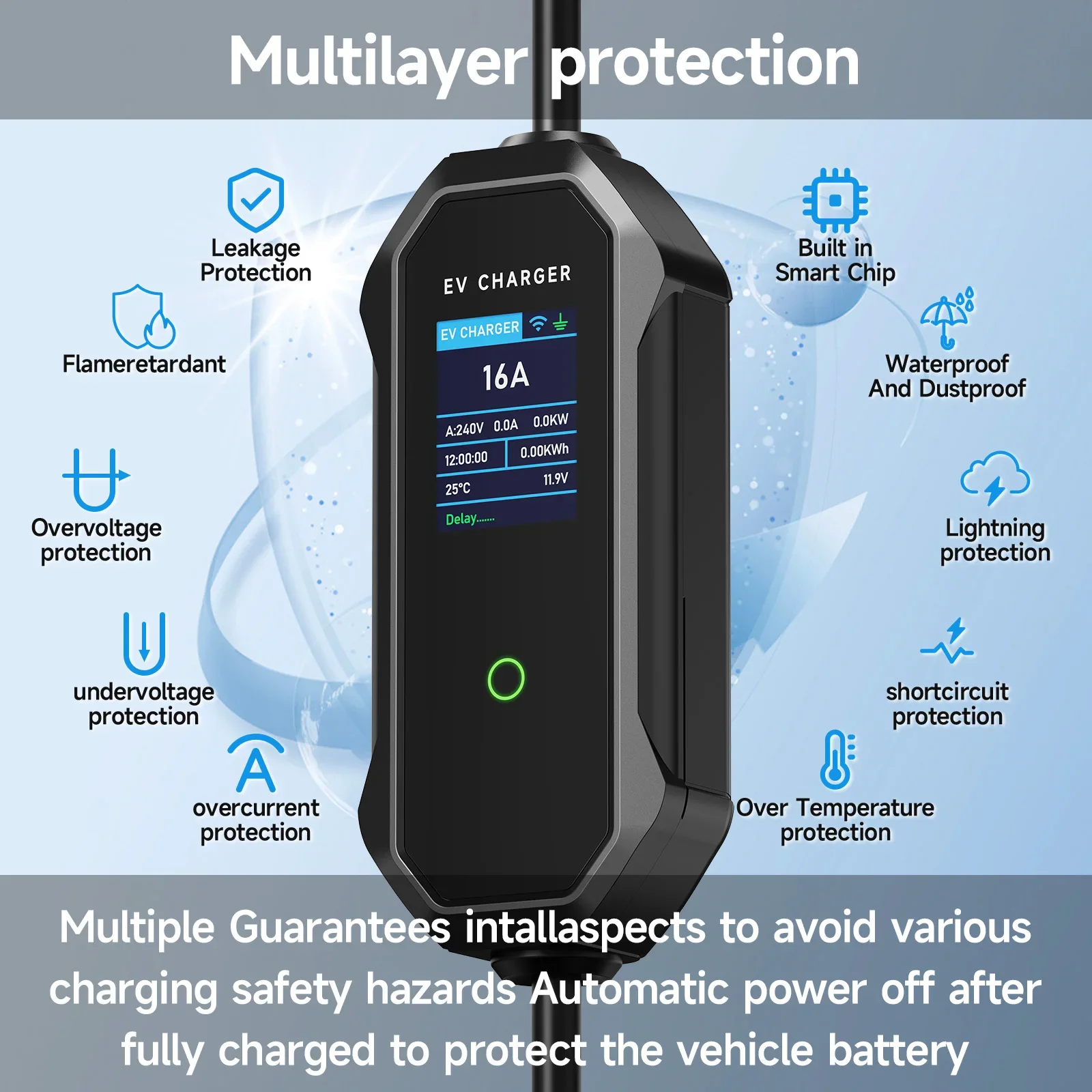 AFEEV Type 2 Portable EV Charg - огляд і ціна Type 2 Portable Ev Charger 11Kw Cee